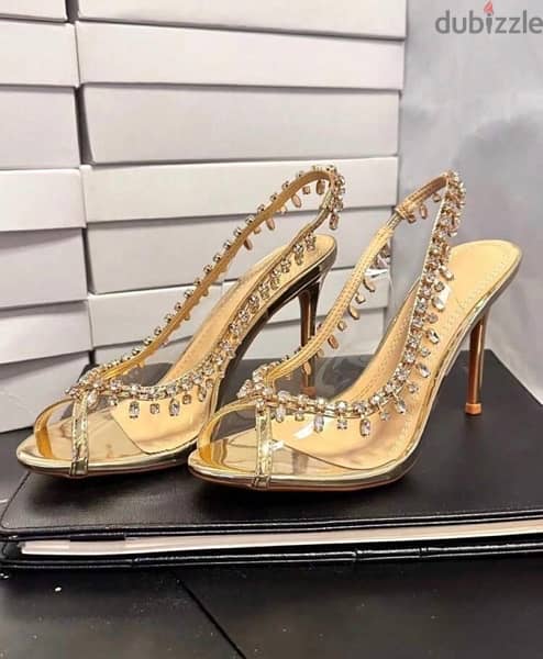 Rhinestone party heels (size 39) 2