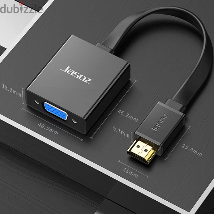 Jasoz HDMI To VGA Converter with Audio 2