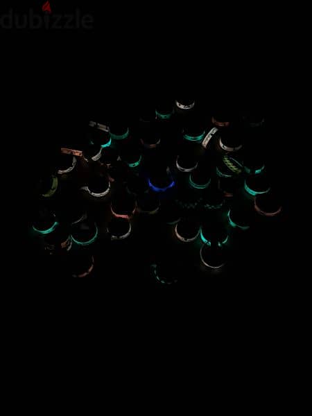 GLOW IN THE DARK RINGs (random SIZES) 48 rings TOGETHER 1