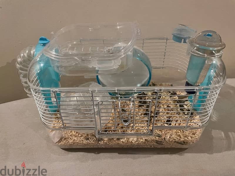 hampster Cage with running ball and running wheel 0