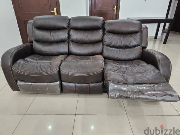 3 Seater Leather Recliner Sofa Furniture 102377257