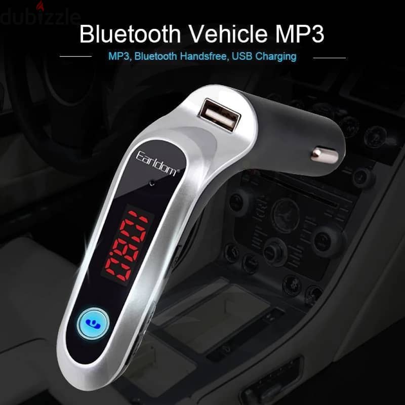 Earldom ET-C7 2.4A Bluetooth Car Charger - (Black) 2