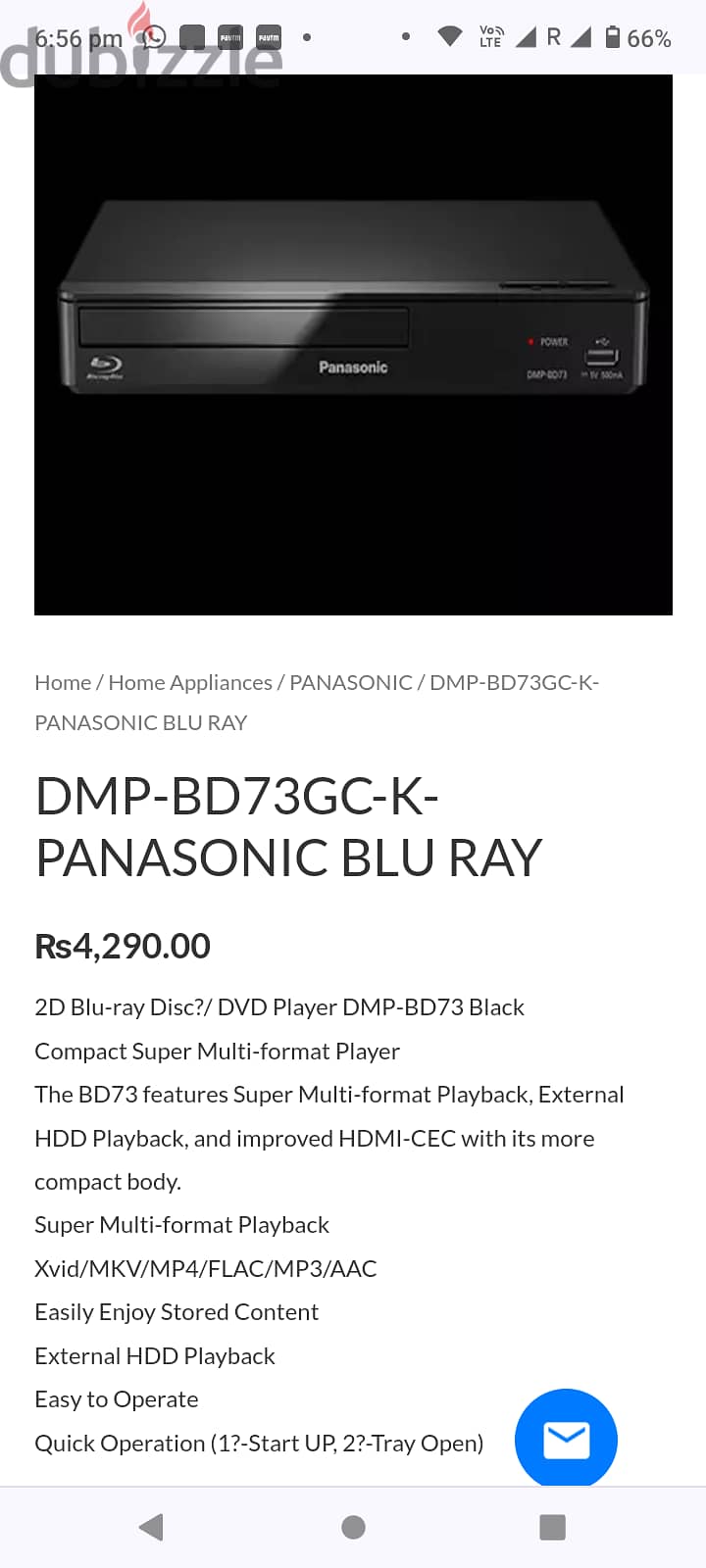 Panasonic Blu-Ray Player - DMP-BD73GC-K. Nearly 2 years old 6