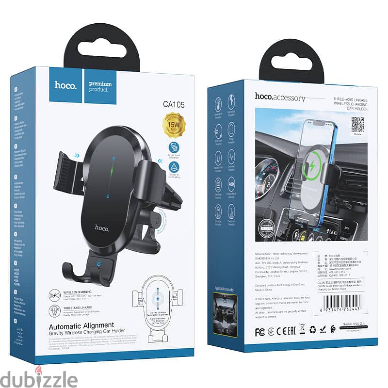 Hoco Ca105 Car Wireless Charger For Air Outlet 4