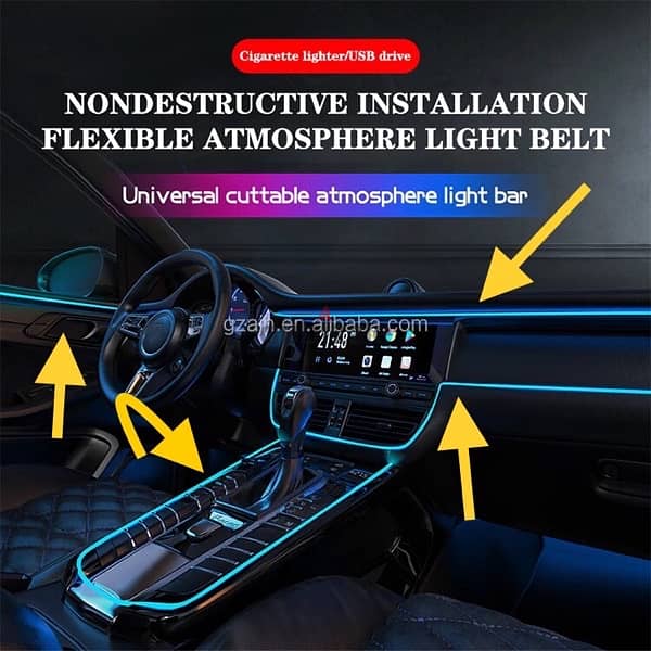 إضاءة داخل السيارة ٧ الوان ( بدون تركيب وتوصيل ) 6