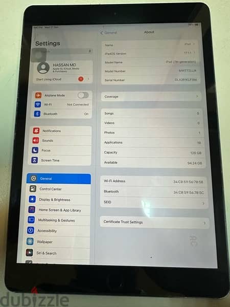 apple ipad 7th generation(128 gb) 1