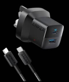 Anker 323 Charger With 322 USB-C to USB-C Cable (33W , 3ft) -Black