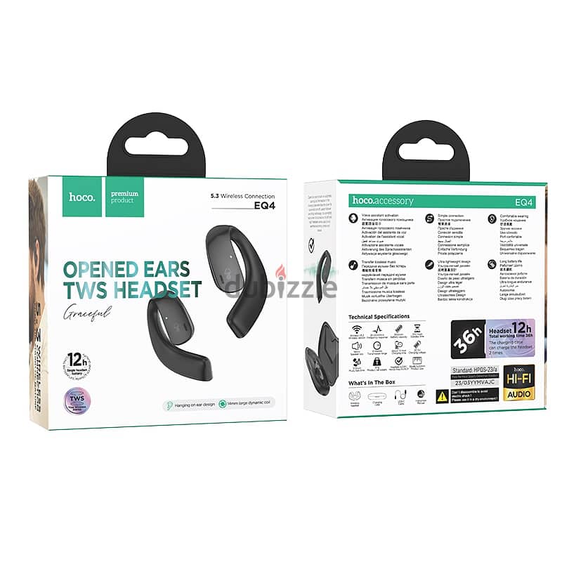 Hoco EQ4 TWS Bluetooth 5.3 Sports Headphones. 5