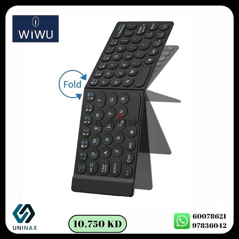 WiWU Slim Folding Keyboard Bluetooth Rechargeable – iOS Android Window 0