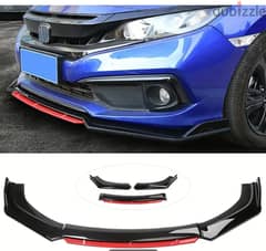 Universal Car Front Bumper Lip Chin Spoiler Splitter Diffuser Body Kit 0