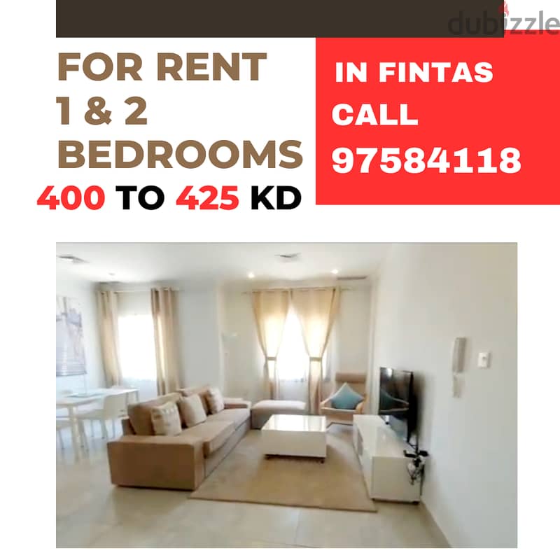 luxury spacious 1 & 2  bedrooms  furnished in fintas 2