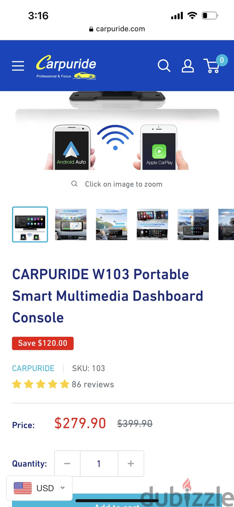 10.3 inch full hd wireless portable car multimedia screen 6