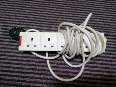 4 Way 5 Metre Multi extension socket with surge protector(3m