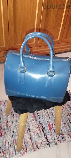 FurLa bags made in Italy candy Gloss Blue green 0