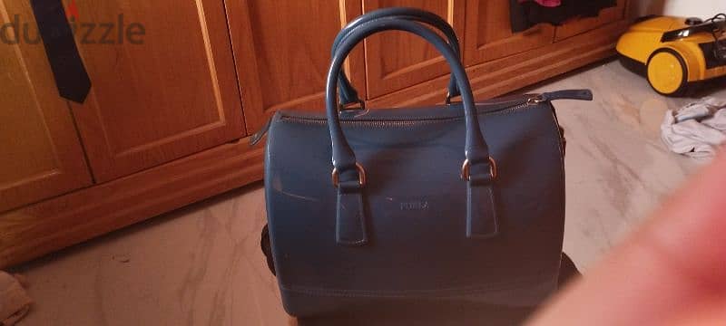 FurLa bags made in Italy candy Gloss Blue green 1