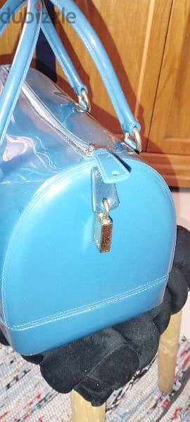 FurLa bags made in Italy candy Gloss Blue green 3