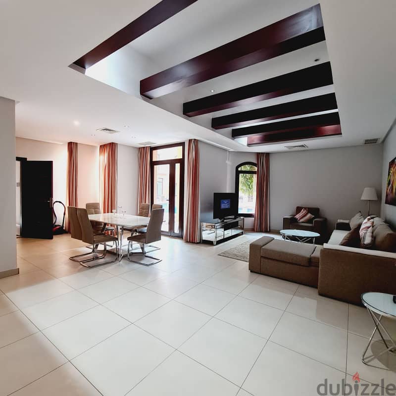 furnished apartment for rent in Abu Halifa, inside a distinguished 1