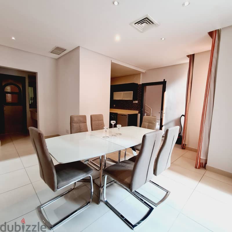 furnished apartment for rent in Abu Halifa, inside a distinguished 7