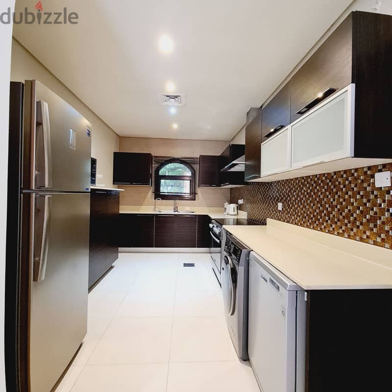 furnished apartment for rent in Abu Halifa, inside a distinguished 8