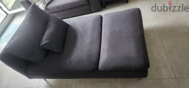 IKEA Sofa with Backrest (Dark Grey) 0