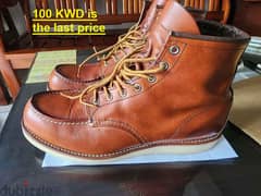 Red wing moctoe 875 size 46 made in USA. last price is 100 KWD NOT 99kd