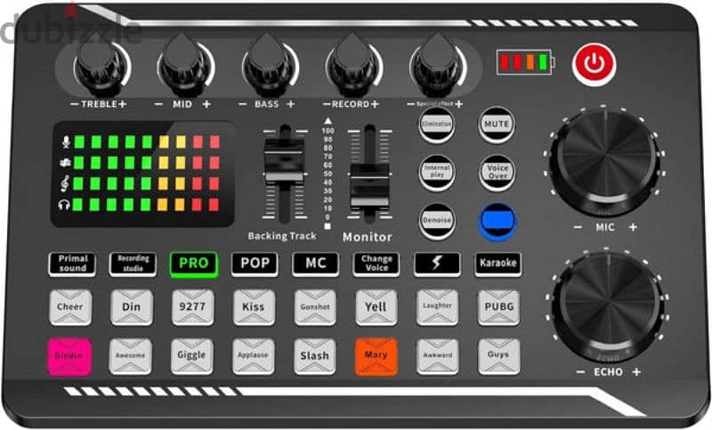 Live Sound Mixer Audio Interface, Audio Mixer for Streaming, 1