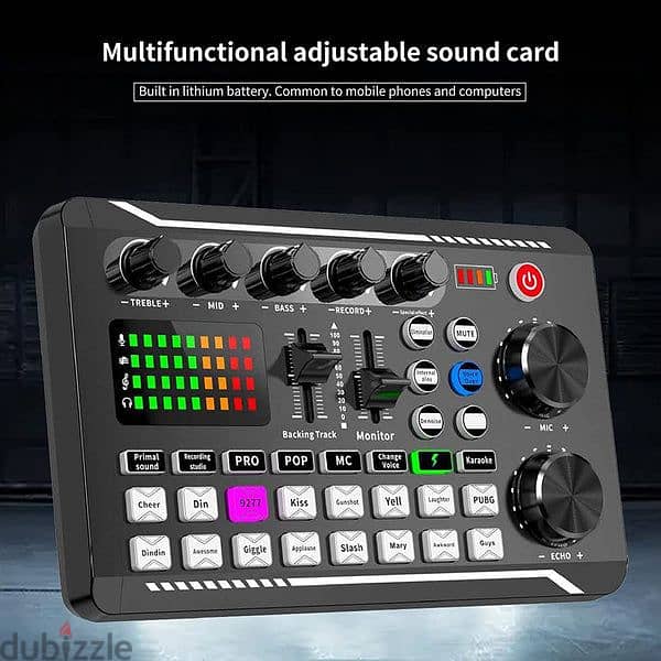 Live Sound Mixer Audio Interface, Audio Mixer for Streaming, 7