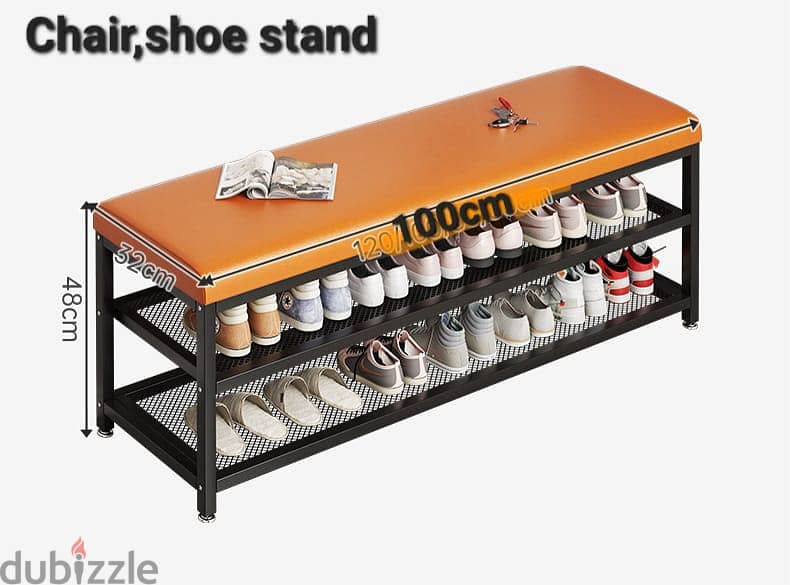 Shoes Rack Bench with Cushion Shoe Storage 1