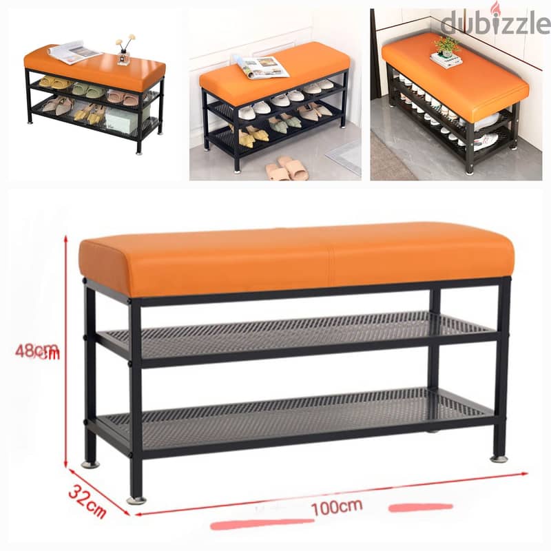 Shoes Rack Bench with Cushion Shoe Storage 2