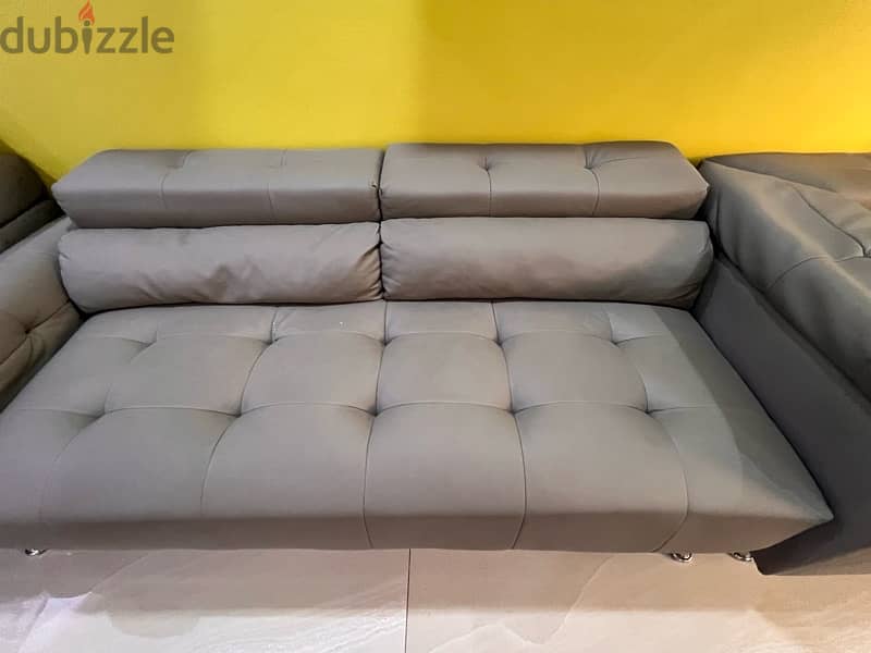 Sofa For Sale 3 Piece (Rexan and Leather Mix) 1