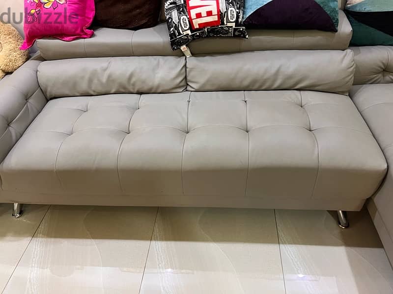Sofa For Sale 3 Piece (Rexan and Leather Mix) 2