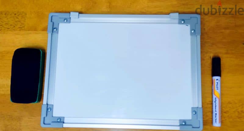 Double sided white board with bracket,eraser &  black marker -66379610 0