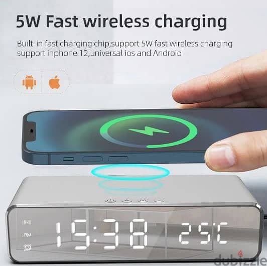 Wireless Charger Time Alarm Clock 2