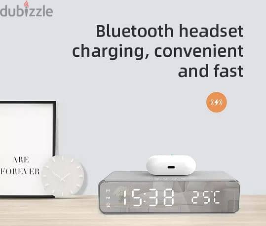 Wireless Charger Time Alarm Clock 3