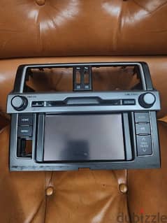 2017 Toyota original Prado DVD player and media screen.