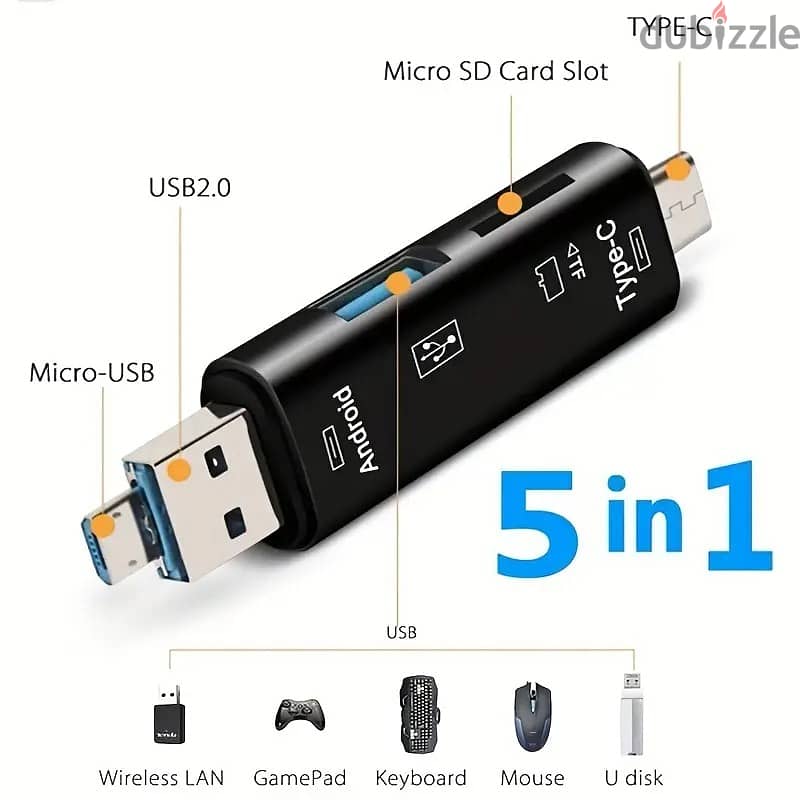 5 In 1 Multifunction OTG Micro Reader Flash Drive 6