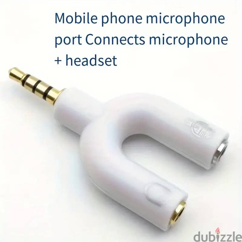 2 in 1 3.5mm Headphone And Microphone Adapter For Mobile Phone 1