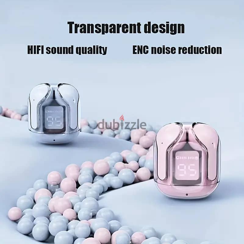 TWS Transparent Sports Earbuds With Stereo Sound For Driving, Meeting 4