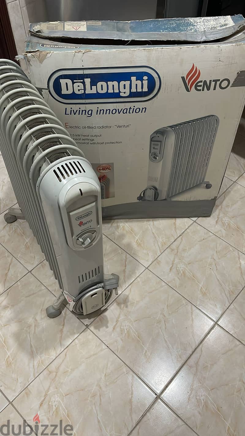 Oil Heater Delonghi for sale Like new Air conditioners