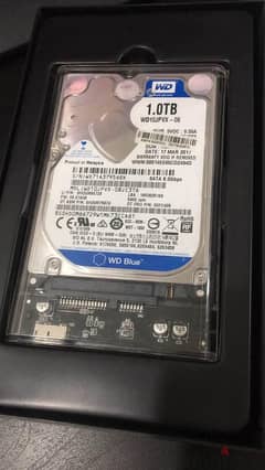 HDD enclosure with a 1TB HDD 0