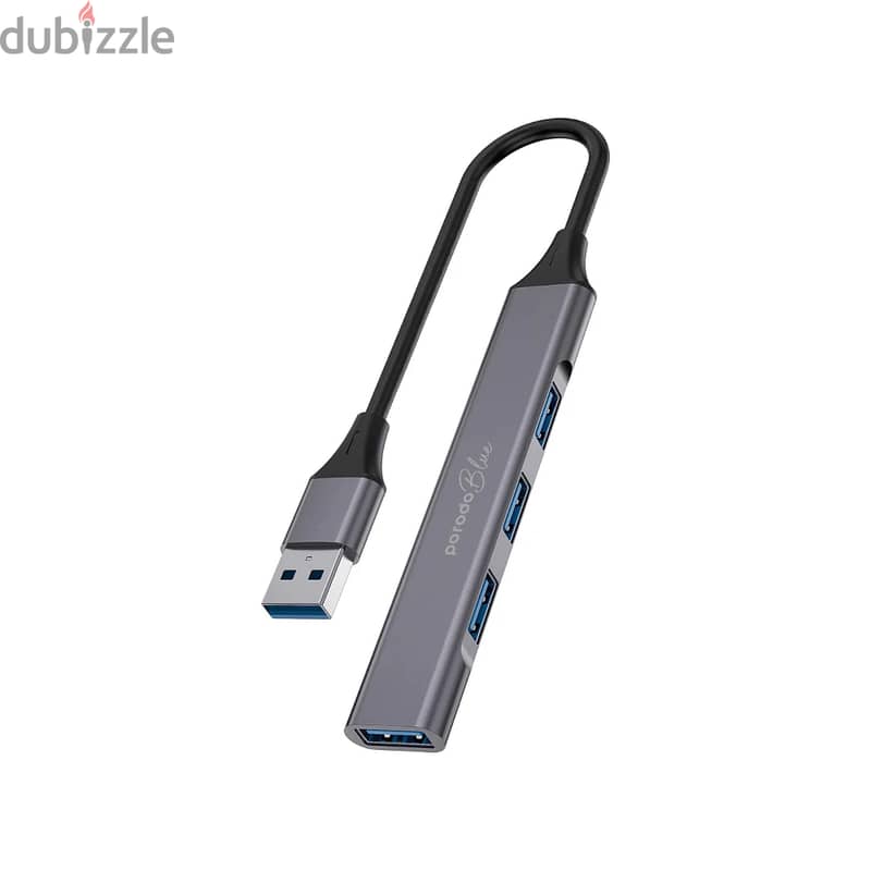 Porodo Blue 4 in1 USB-A Hub 0