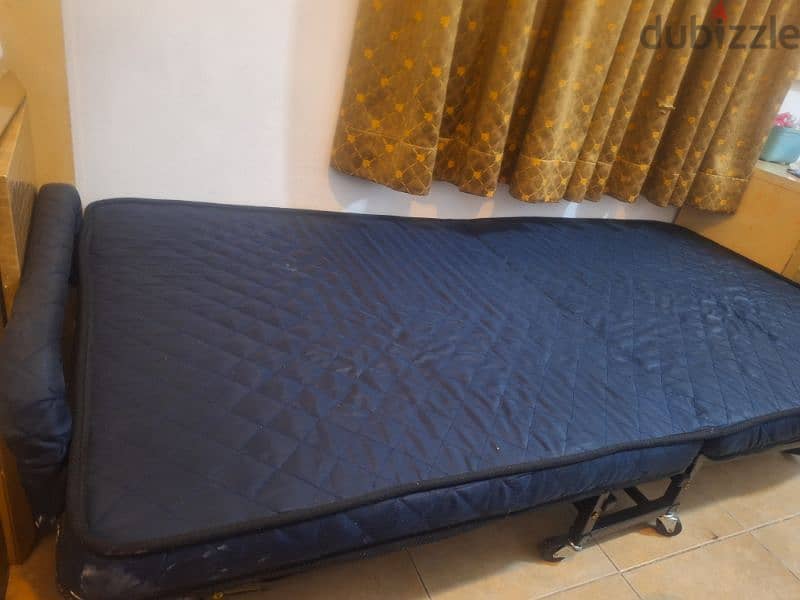 folding bed attach mattress in good condition 2