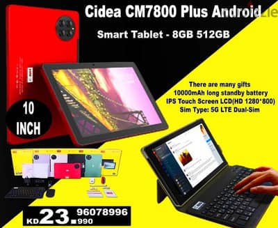 Cidea CM7800 Plus Tablet 8GB 512GB