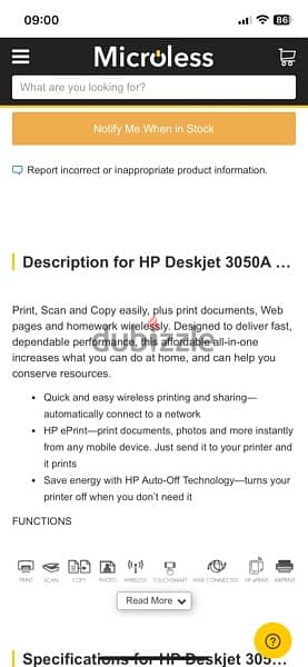 HP deskiet 3050A, color inkjet printer /scanner/copier 6