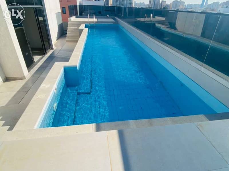 spacious 3 bed villa apartment with balcony/rooftop pool in fintas 0