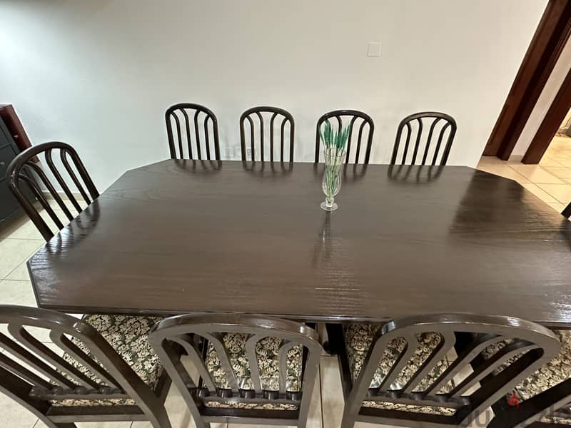 Wooden dinning set with 10 chairs 3