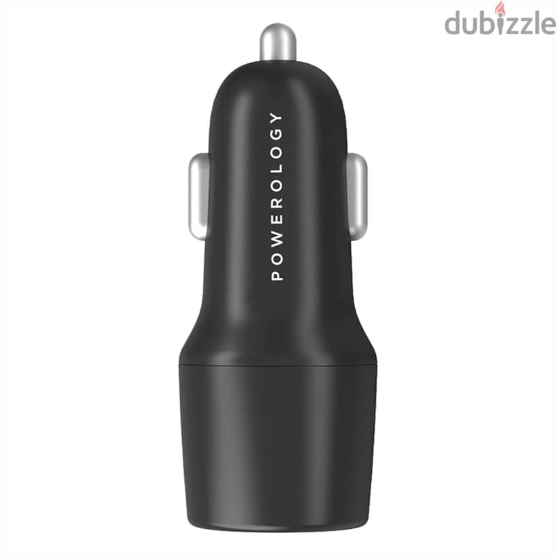 Powerology 55W Ultra-Quick Car Charger Dual Output 1