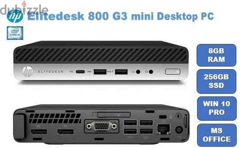 HP EliteDesk 800 G3 Desktop Mini PC i7 7700T 8GB RAM 256GB NVME