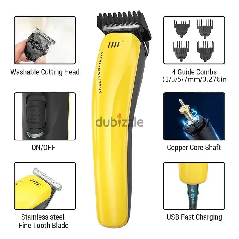 HTC Durable Rechargeable Hair Trimmer 0