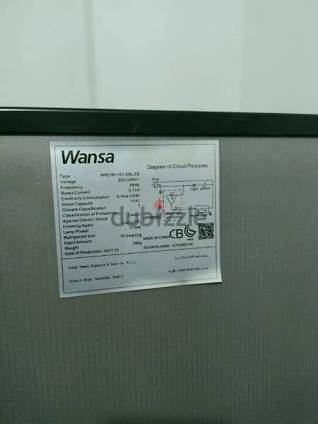 wansa refrigerator new conditions capacity 101 L 3
